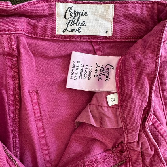 Women's Pink Ankle Jeans - Picture 2 of 4